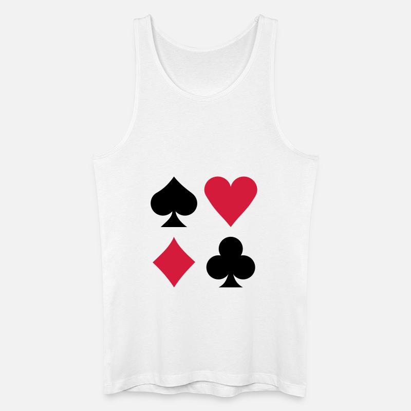 Poker - Männer Bio Tank Top - Weiß