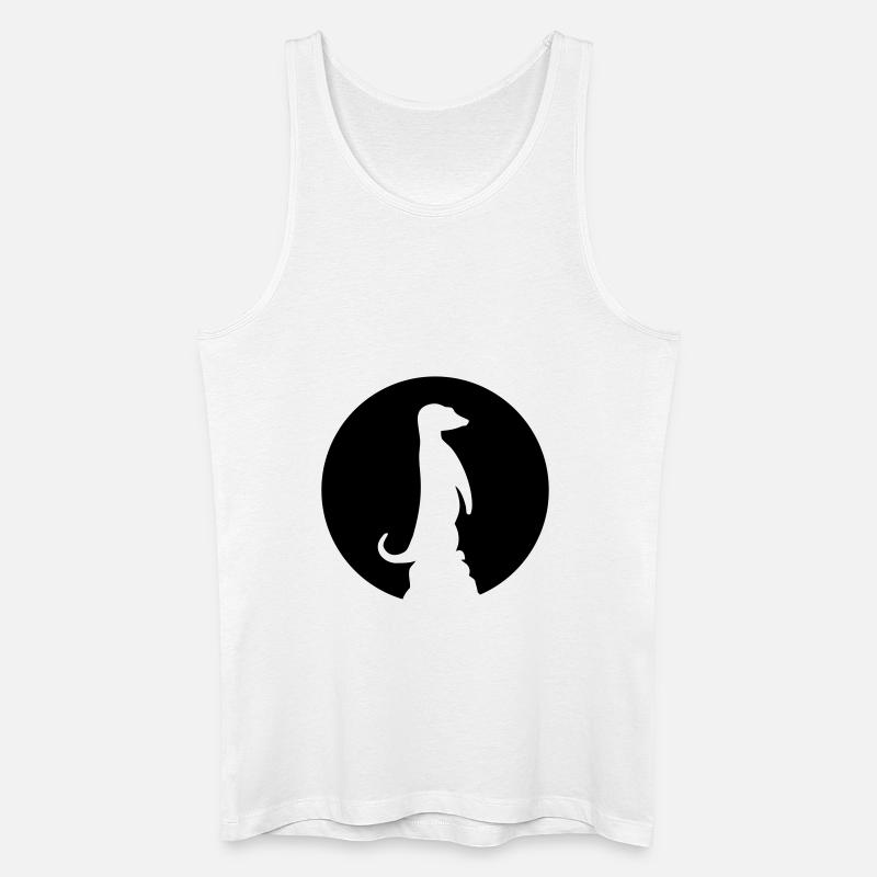 Erdmännchen - Männer Bio Tank Top - Weiß