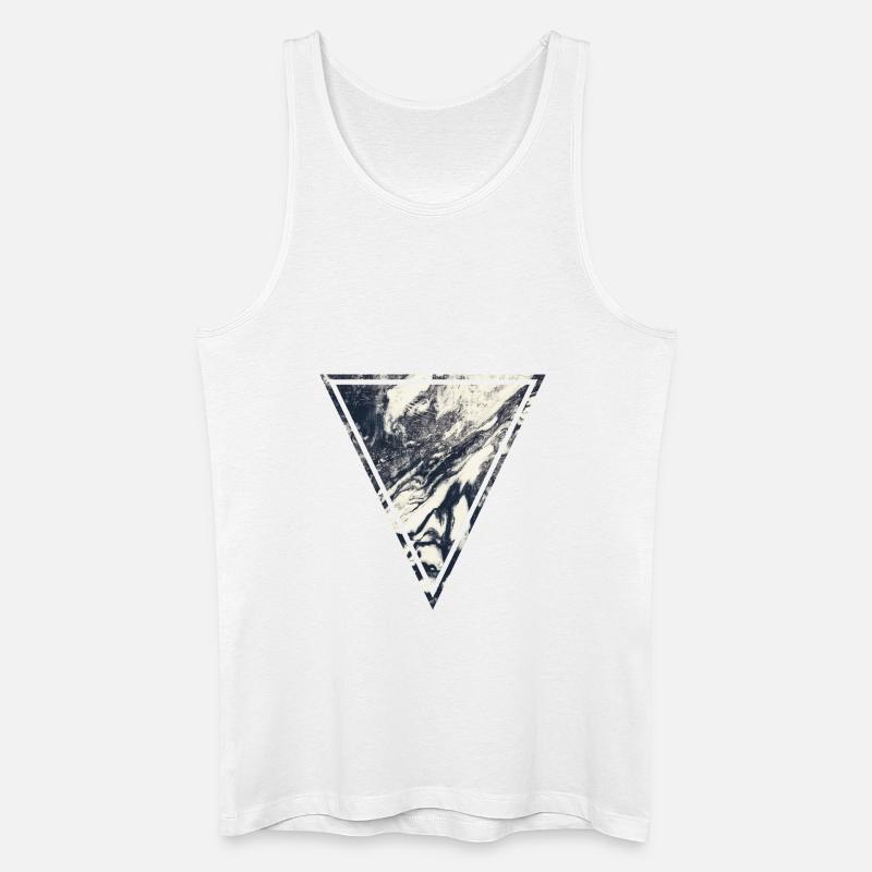 Marmor Dreieck - Männer Bio Tank Top - Weiß