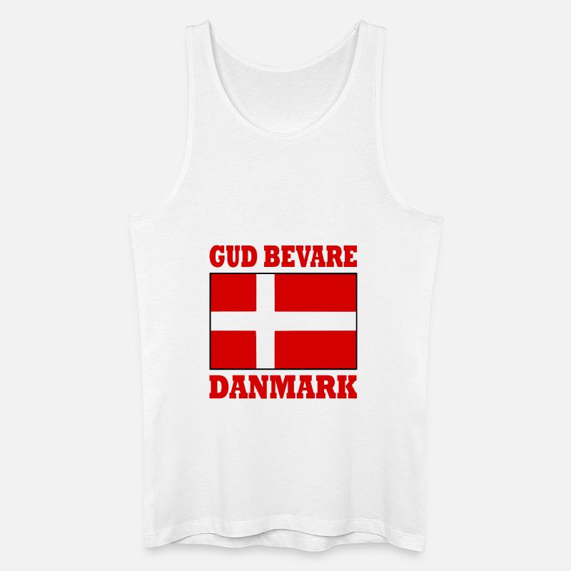 Gud bevare danmark - Økologisk tanktop til mænd - hvid