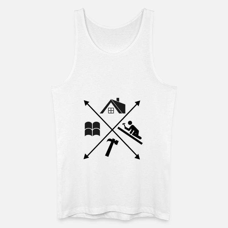 Dachdecker - Männer Bio Tank Top - Weiß