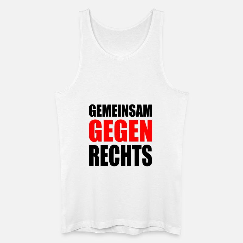gemeinsam gegen rechts - Männer Bio Tank Top - Weiß
