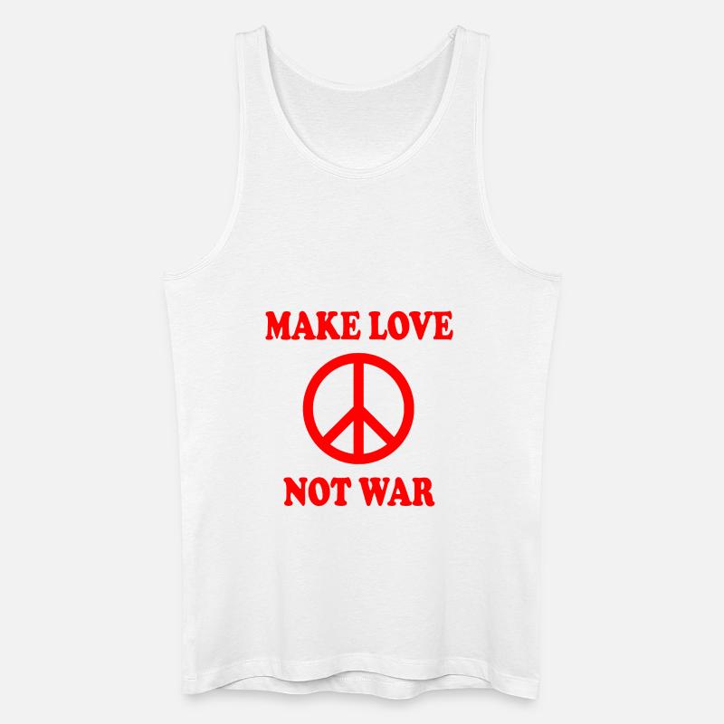 Make love not war - Männer Bio Tank Top - Weiß