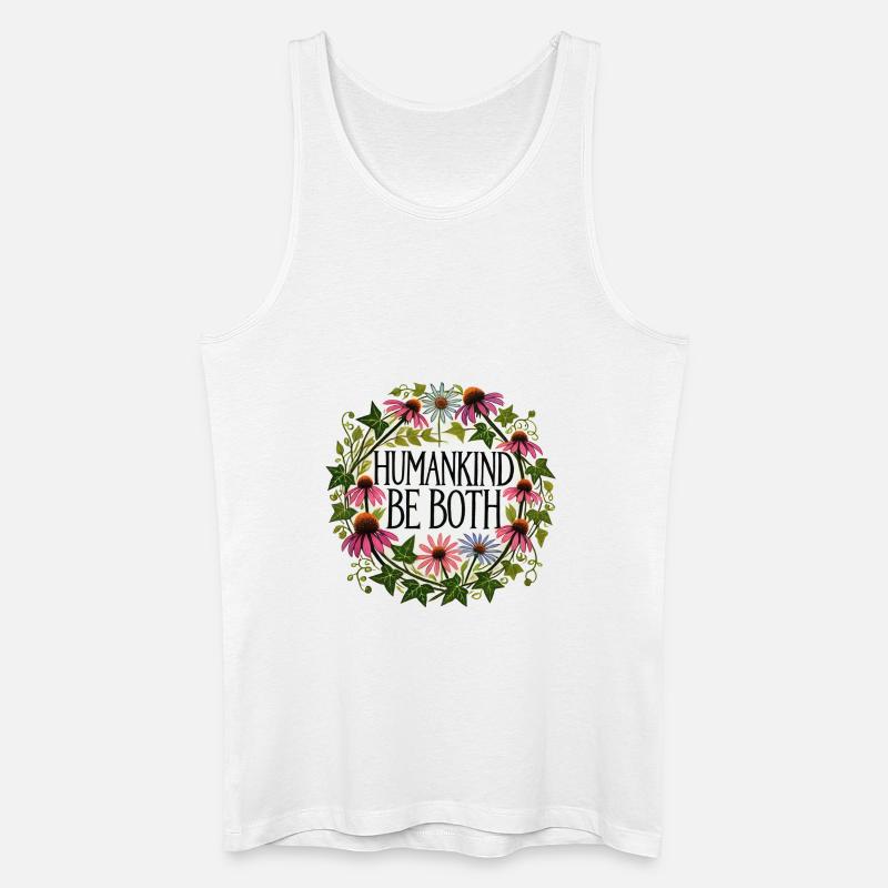 Der Mensch ist beides - Männer Bio Tank Top - Weiß