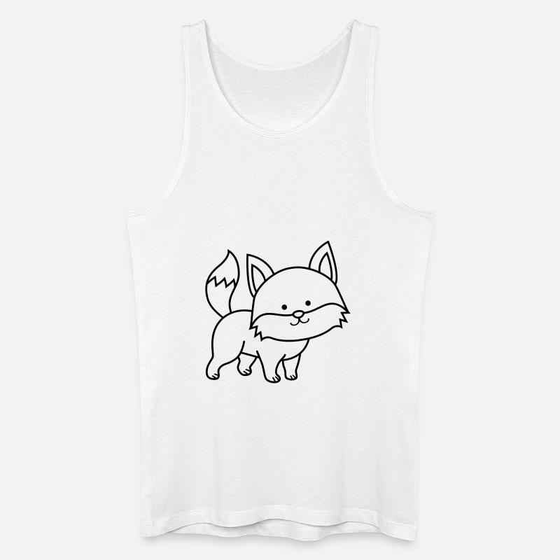 fuchs - Männer Bio Tank Top - Weiß