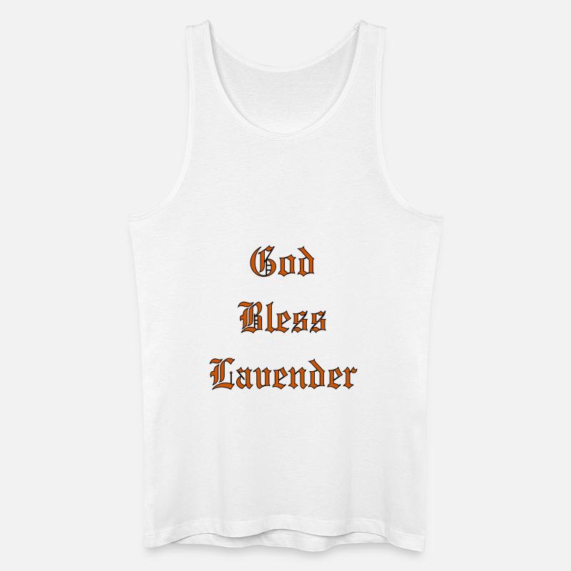 GodBlessLavender - Männer Bio Tank Top - Weiß