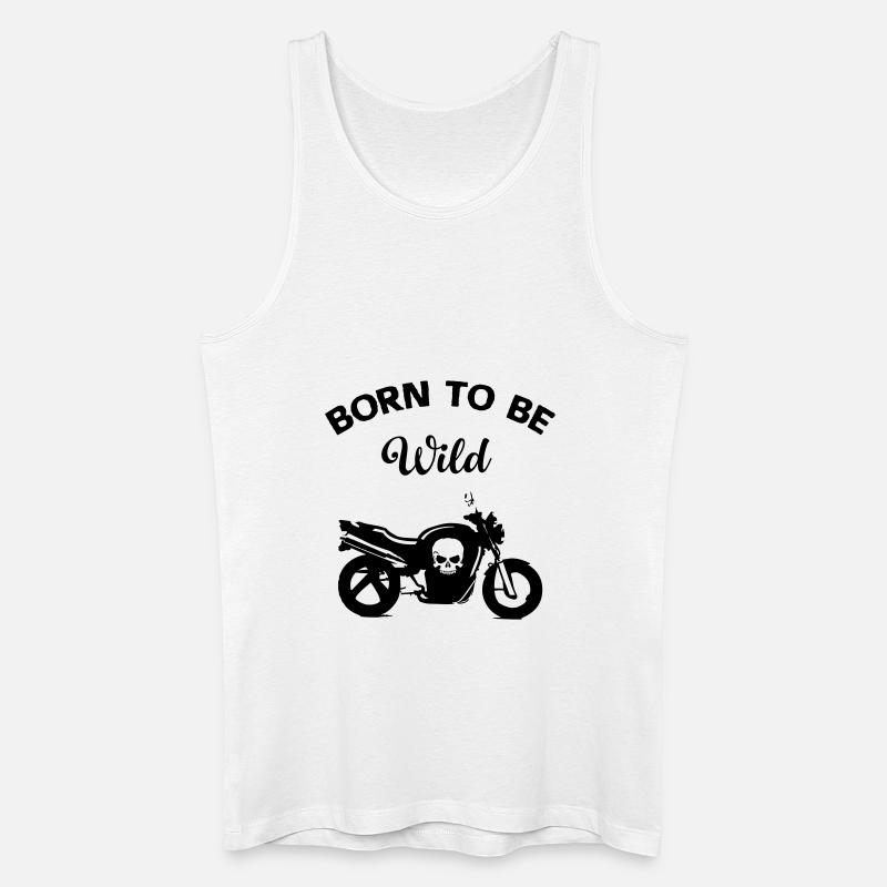 motorrad - Männer Bio Tank Top - Weiß