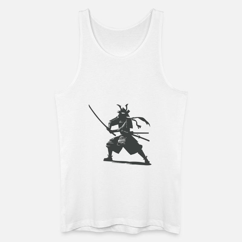 Samurai - Männer Bio Tank Top - Weiß