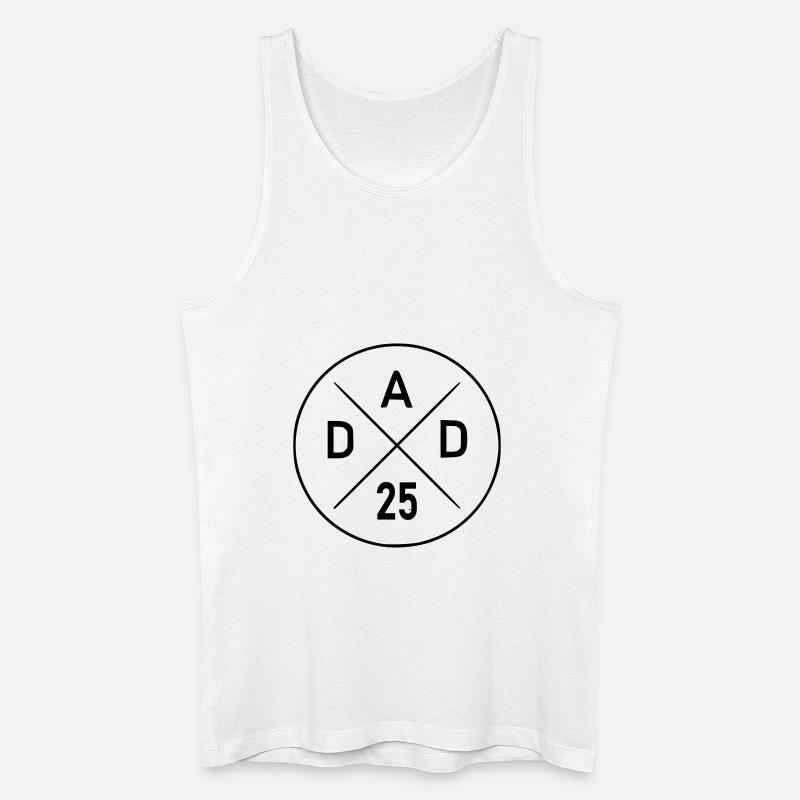 Dad 25 - Männer Bio Tank Top - Weiß