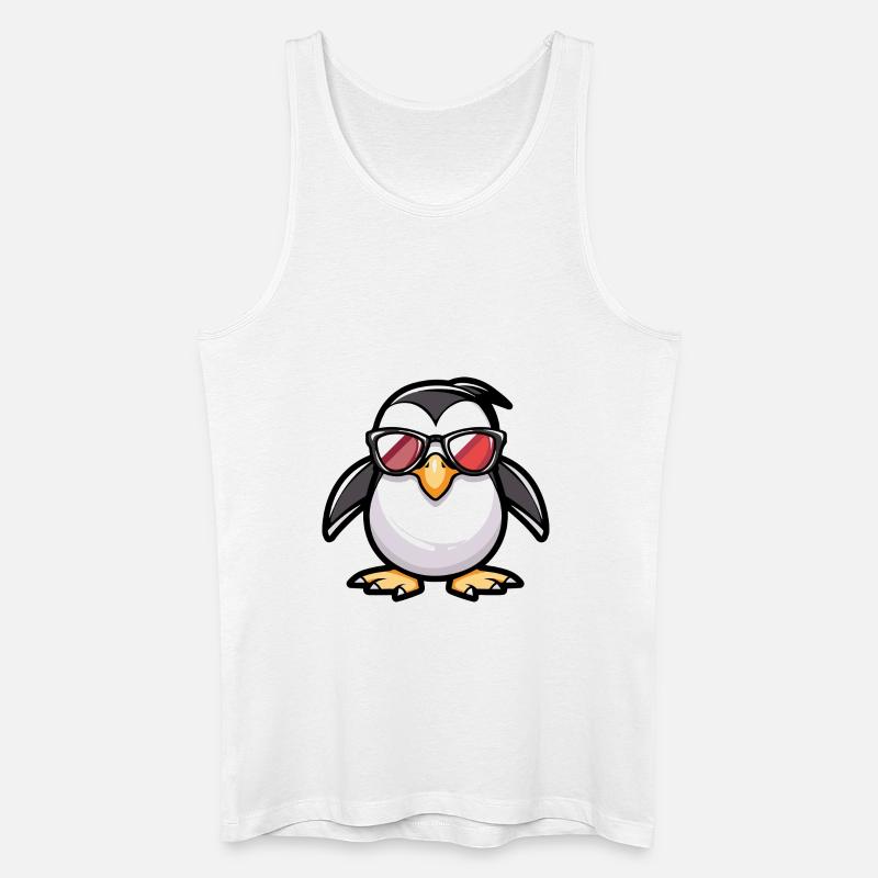 Pinguin Tier - Männer Bio Tank Top - Weiß