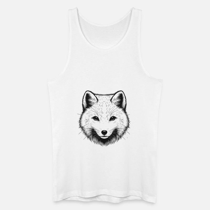 Polarfuchs - Männer Bio Tank Top - Weiß