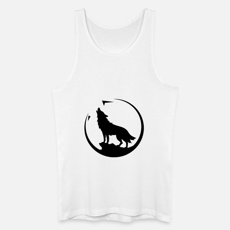 Wolf - Naturschutz - Männer Bio Tank Top - Weiß