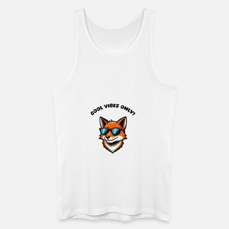 fuchs comic sonnenbrille - Männer Bio Tank Top - Weiß