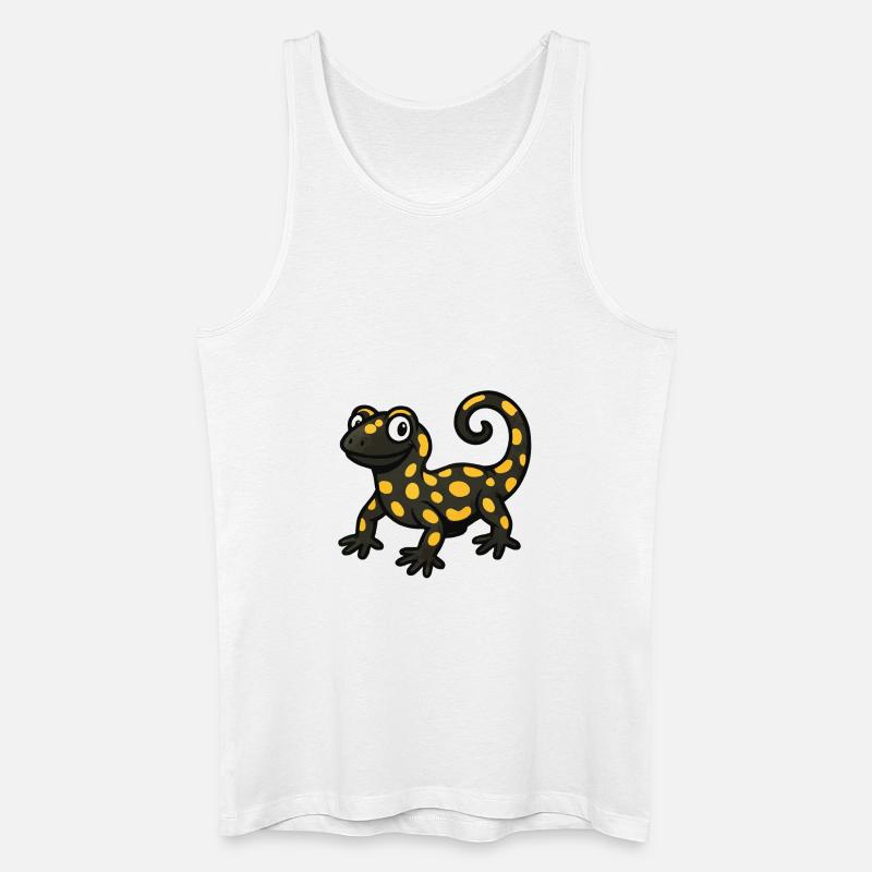 salamander gecko comic - Männer Bio Tank Top - Weiß