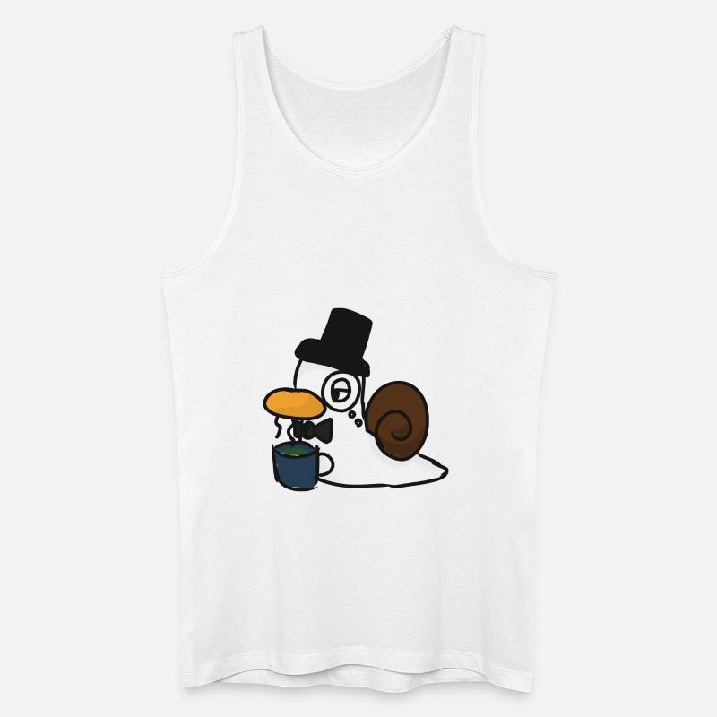 Schnente Monokel-Teezeit - Männer Bio Tank Top - Weiß