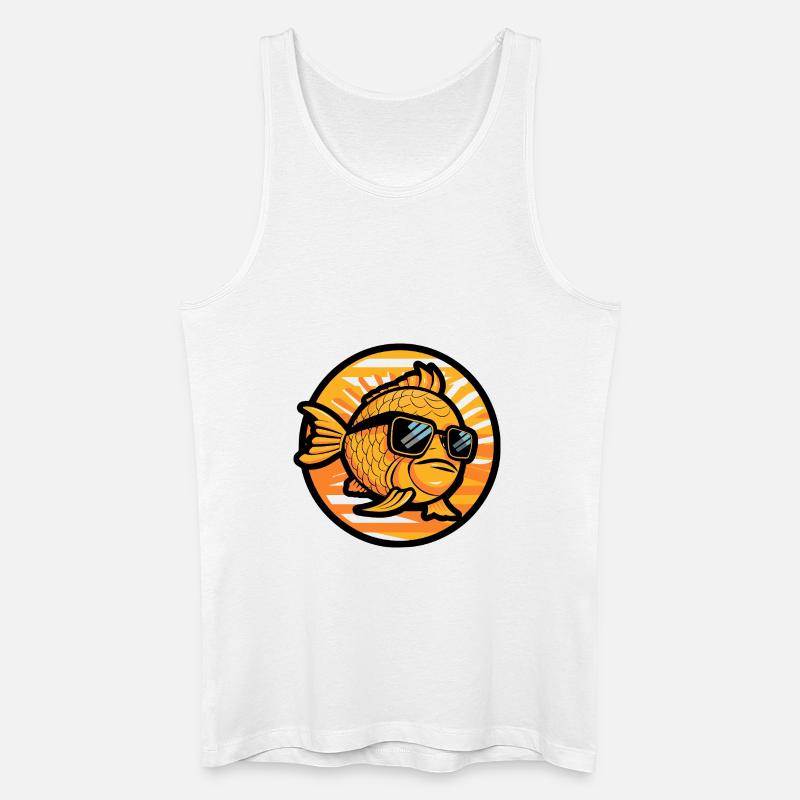Goldfische Comic Cool - Männer Bio Tank Top - Weiß