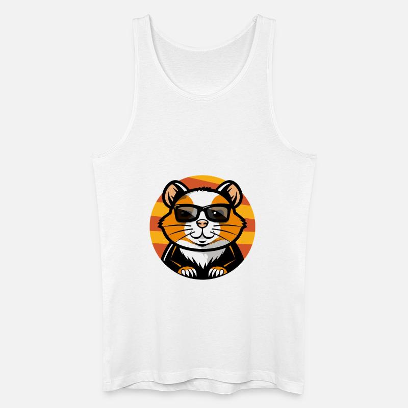 Hamster Cool Comic - Männer Bio Tank Top - Weiß