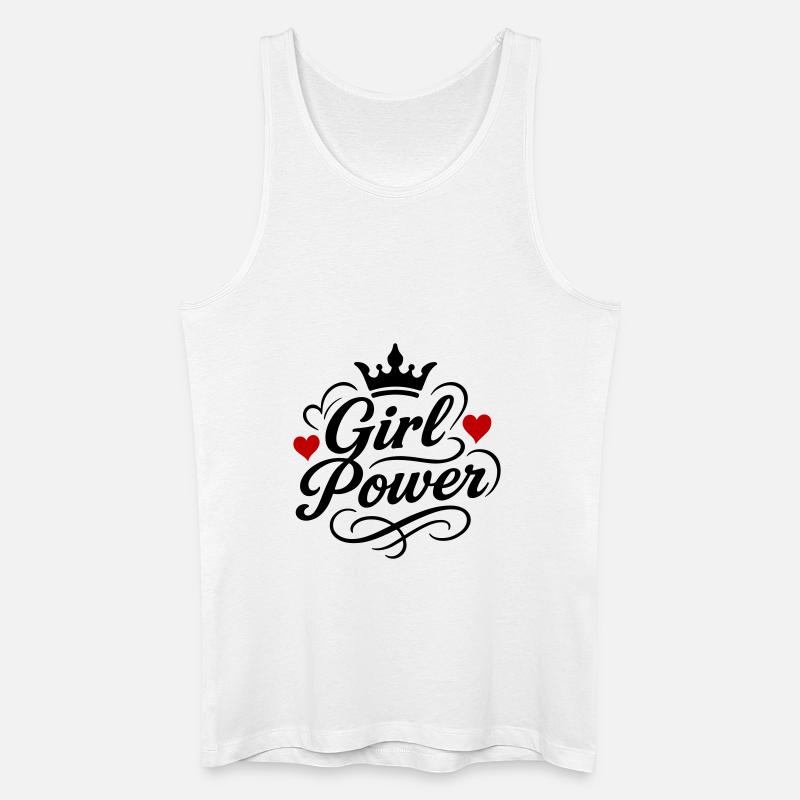 Frauenpower Spruch - Männer Bio Tank Top - Weiß