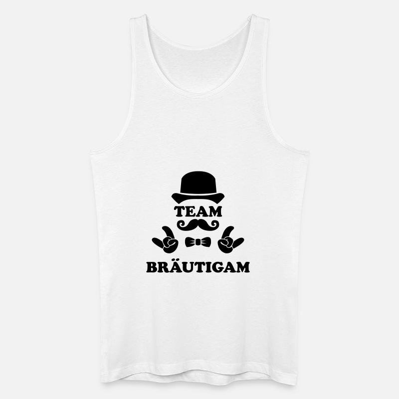 Team Bräutigam - Männer Bio Tank Top - Weiß