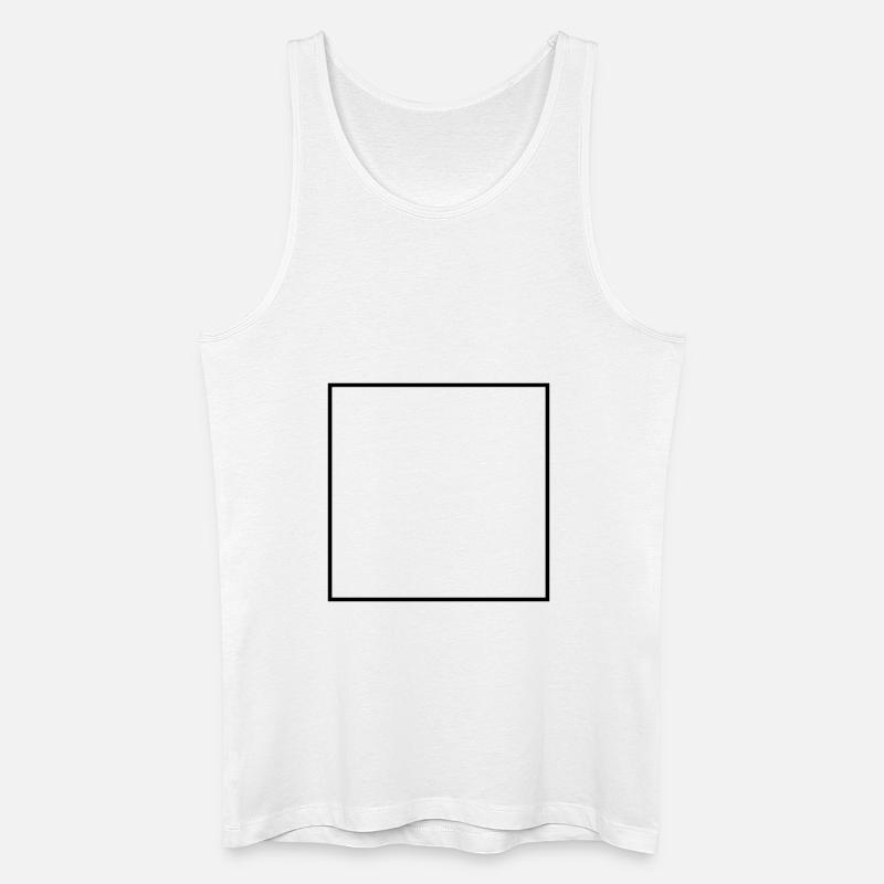 Quadrat - Männer Bio Tank Top - Weiß