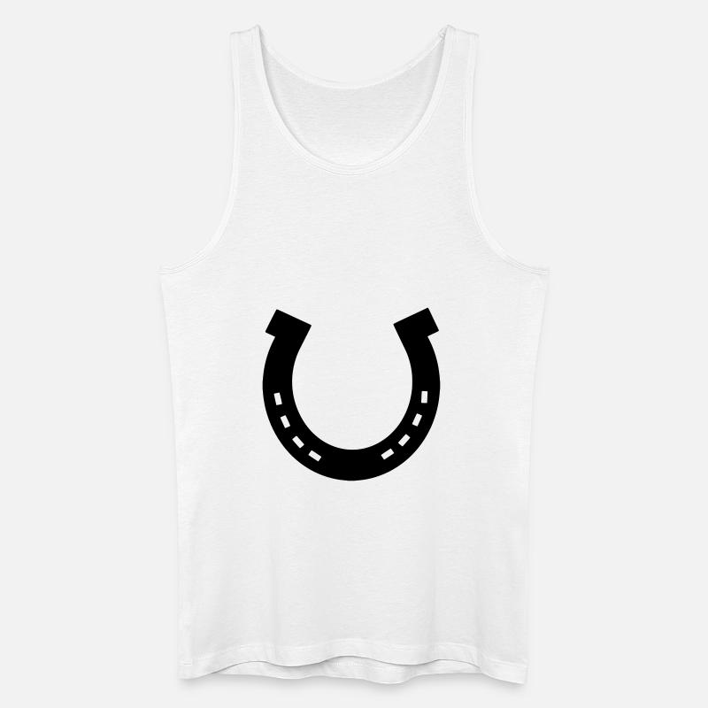 Hufeisen, Pferd - Männer Bio Tank Top - Weiß
