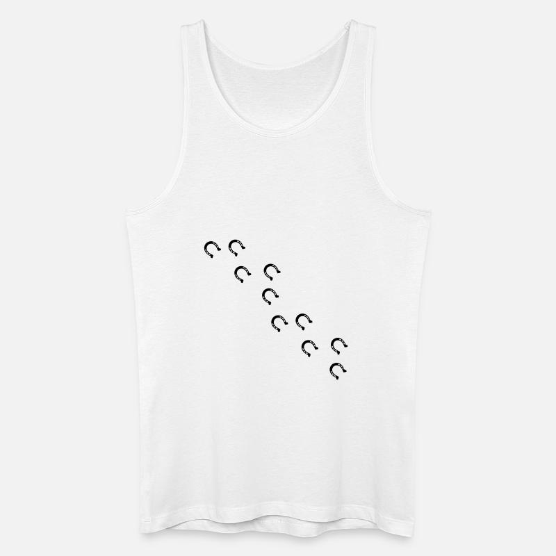 pferd fußspuren spuren pferde - Männer Bio Tank Top - Weiß
