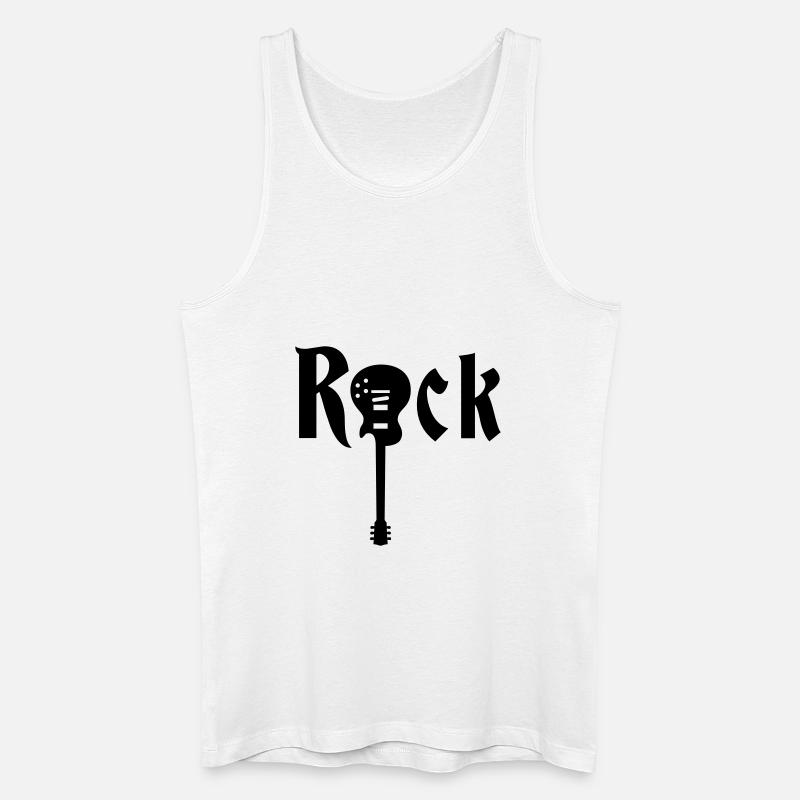 rock_gitarre_b_klein_1c - Männer Bio Tank Top - Weiß