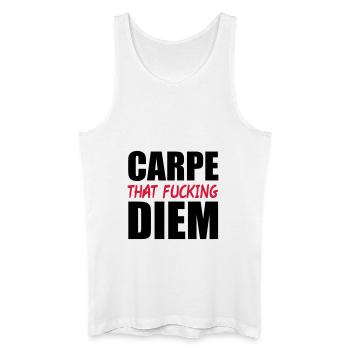Carpe That Fucking Diem - Débardeur bio Homme - blanc - Devant