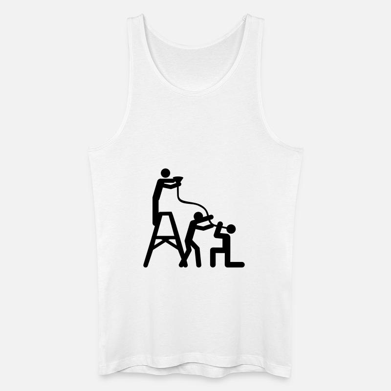drinking_hard__f1 - Männer Bio Tank Top - Weiß