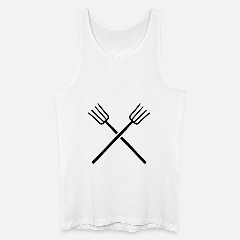 Mistgabel - Männer Bio Tank Top - Weiß