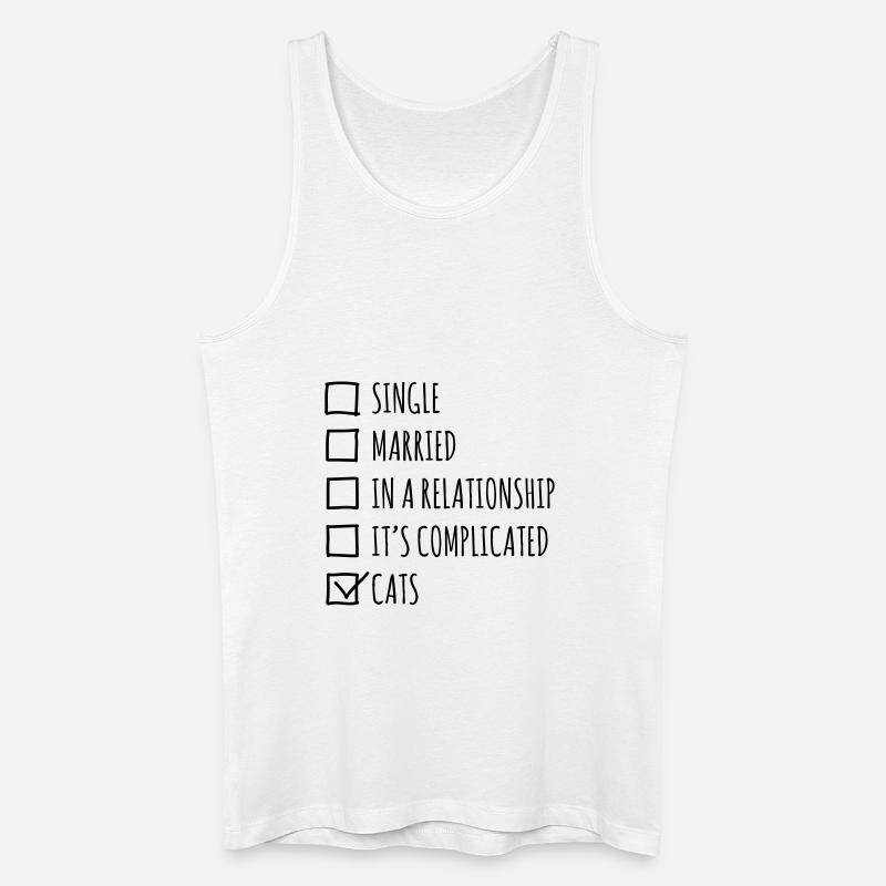 Single Married... Cats - Männer Bio Tank Top - Weiß