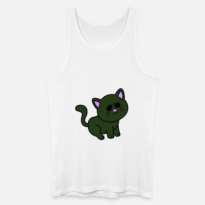 cool cat - Männer Bio Tank Top - Weiß