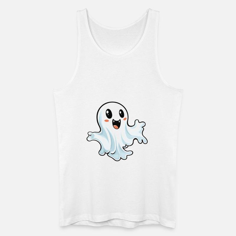 Ghost Halloween - Männer Bio Tank Top - Weiß