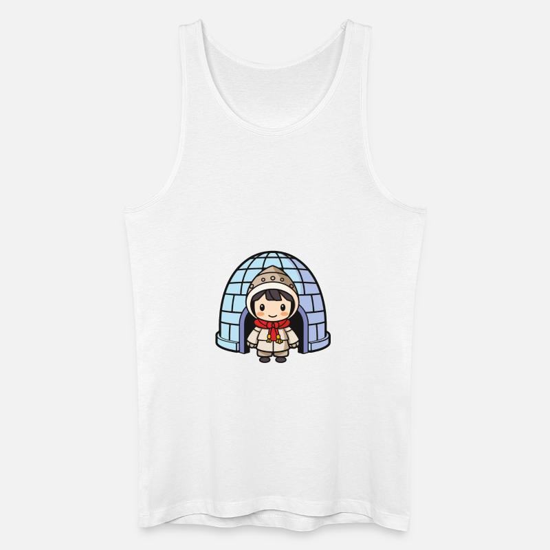 iglu eskimo mädchen - Männer Bio Tank Top - Weiß