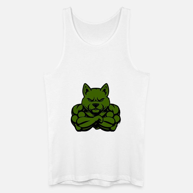 dog comic fit - Männer Bio Tank Top - Weiß