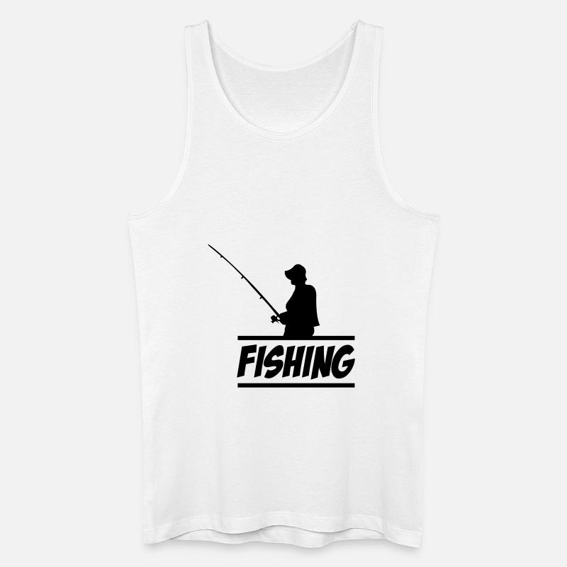 Fishing - Männer Bio Tank Top - Weiß