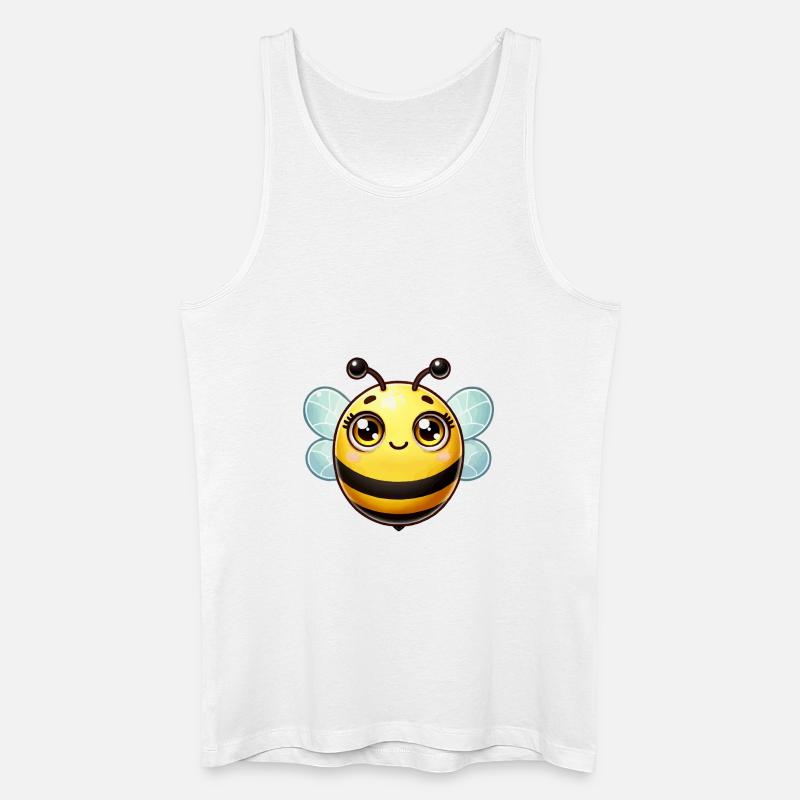 biene - Männer Bio Tank Top - Weiß