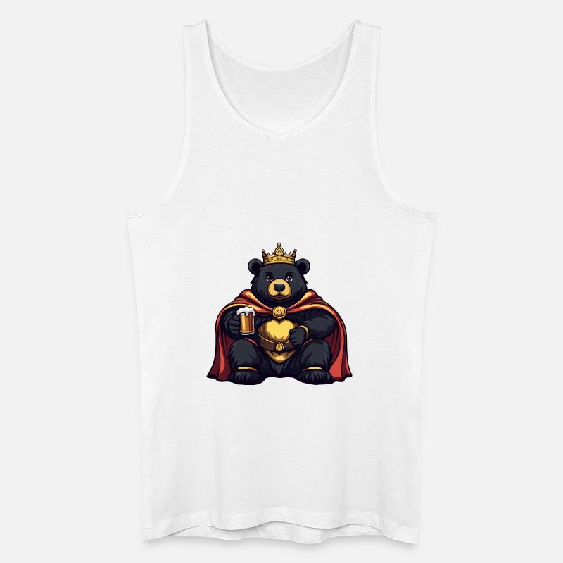 Bär Bier Lustig - Männer Bio Tank Top - Weiß