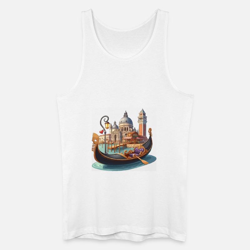 Gondelbahn von Venedig - Männer Bio Tank Top - Weiß