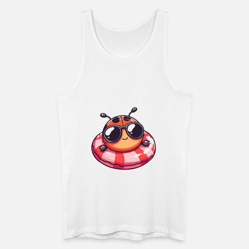 Marienkäfer Comic Cool - Männer Bio Tank Top - Weiß