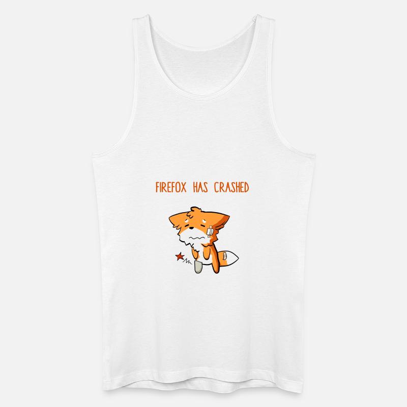 Firefox has crashed funny - Männer Bio Tank Top - Weiß