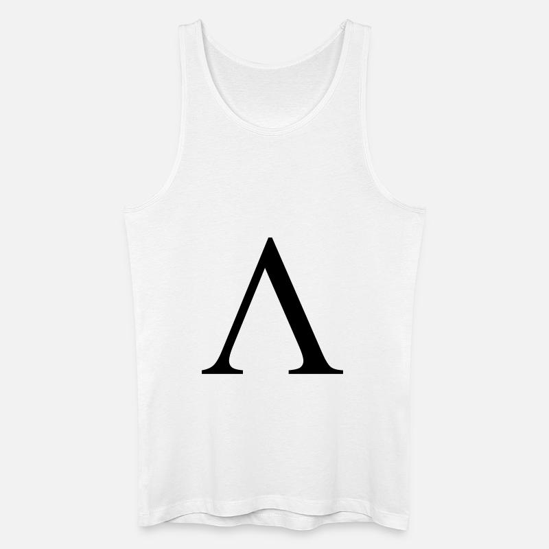 lambda greek - Männer Bio Tank Top - Weiß