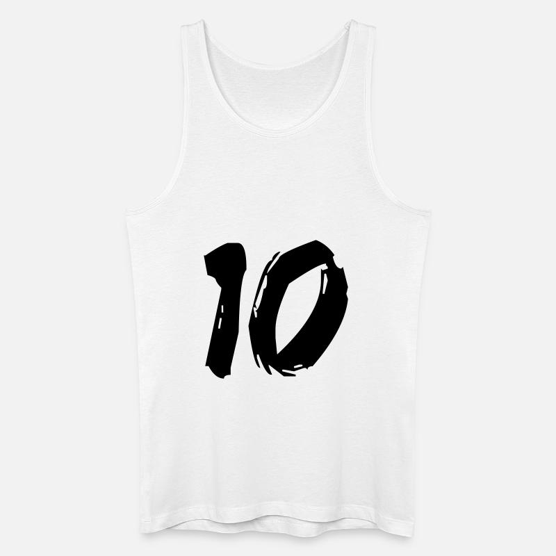 Brushed 10 - Männer Bio Tank Top - Weiß