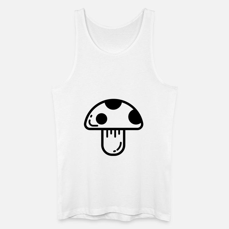 Pilz Icon - Männer Bio Tank Top - Weiß