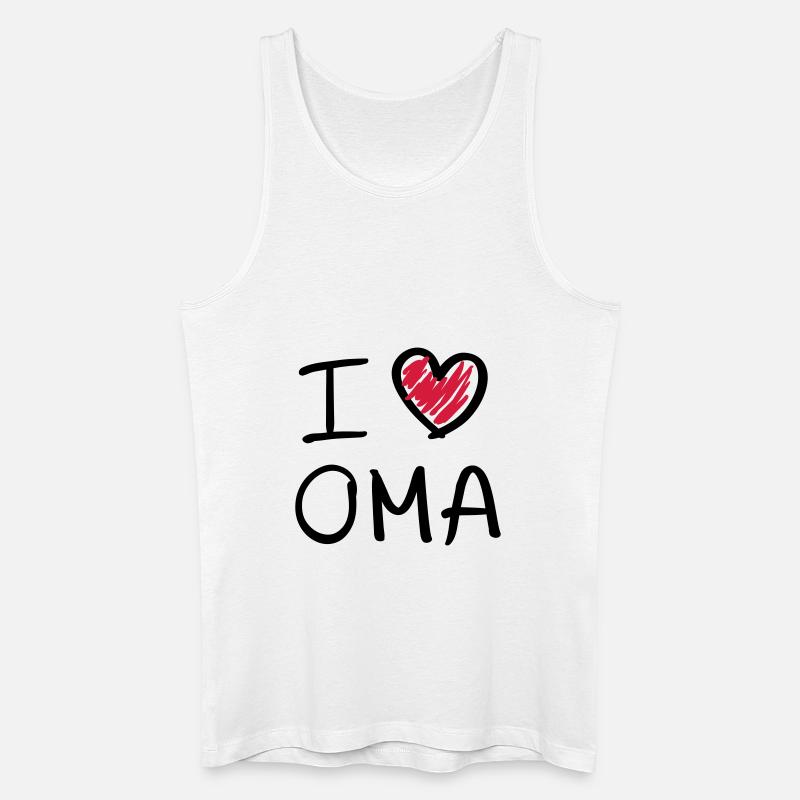 I love Oma - Männer Bio Tank Top - Weiß