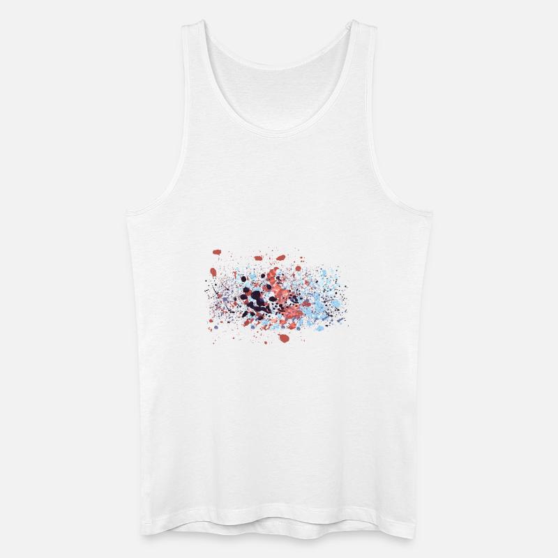 Farbspritzen Graffiti - Männer Bio Tank Top - Weiß