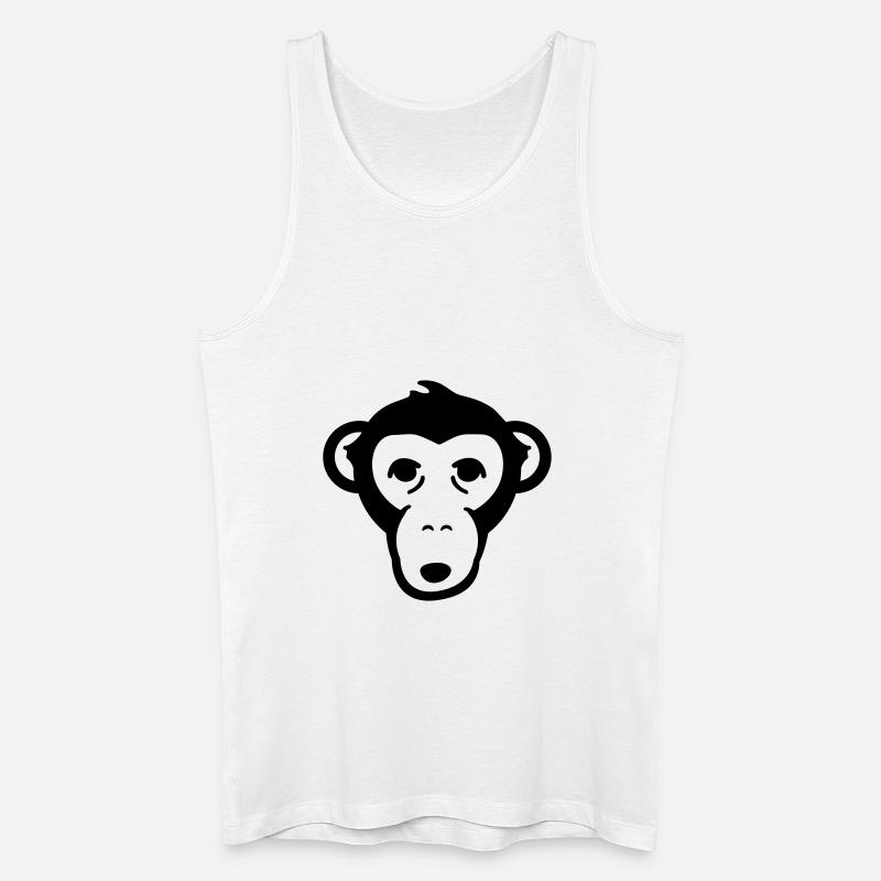 monkey_1_f1 - Männer Bio Tank Top - Weiß
