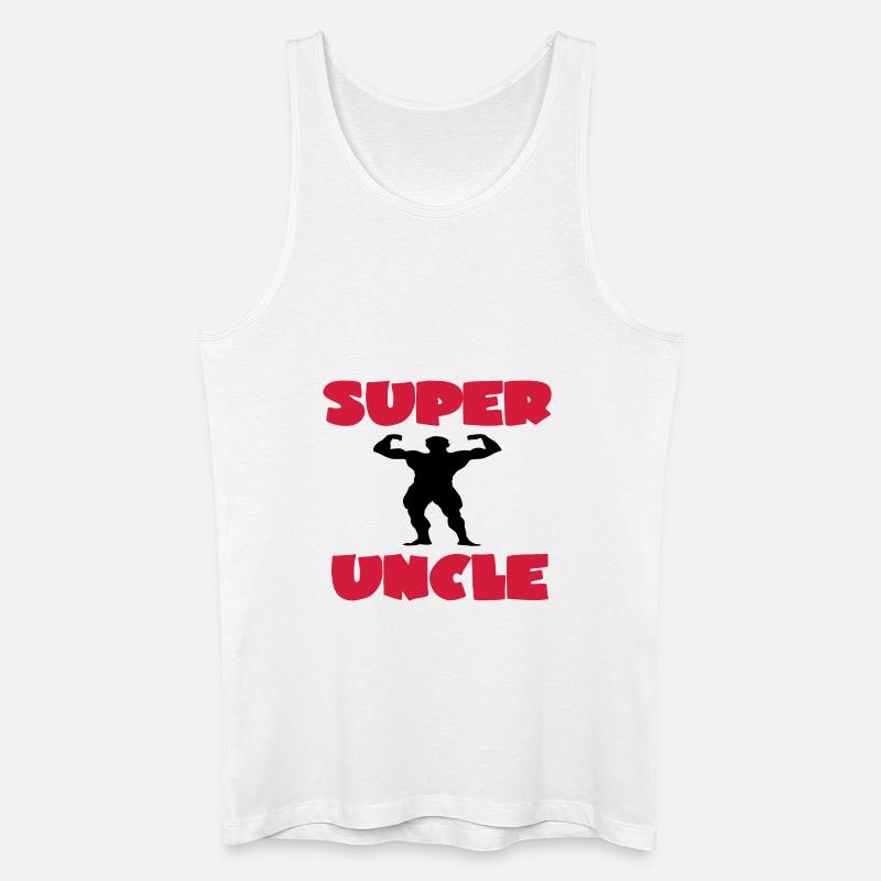 Super uncle - Männer Bio Tank Top - Weiß
