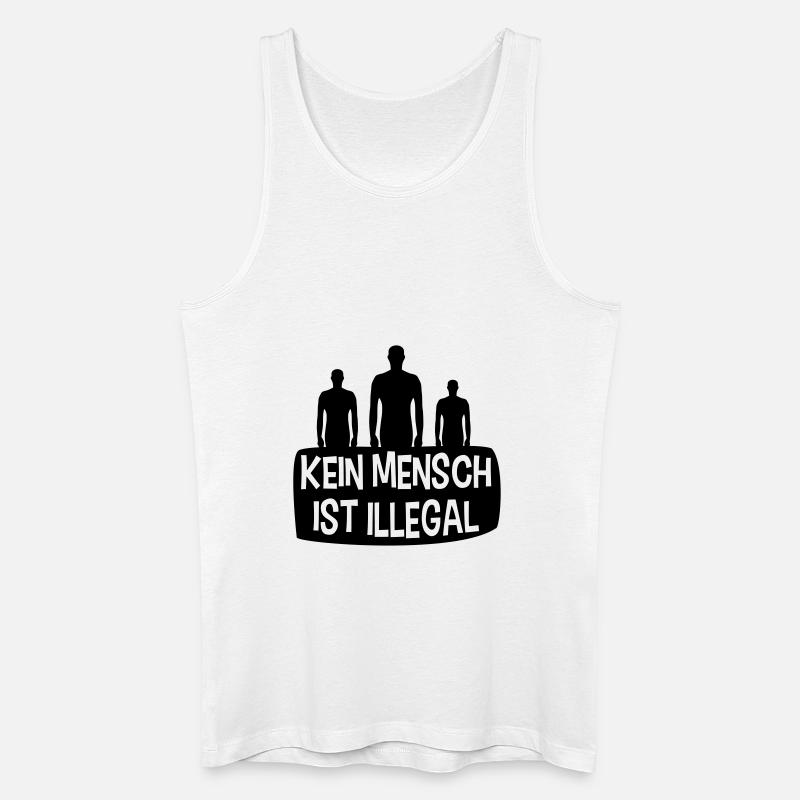 Kein Mensch Ist Illegal - Männer Bio Tank Top - Weiß