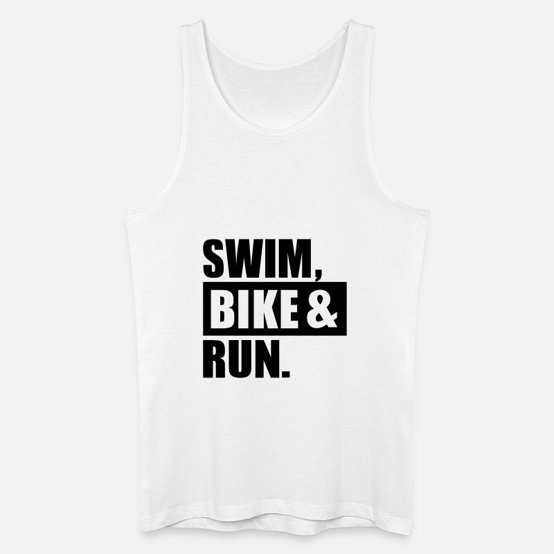 Triathlon - Männer Bio Tank Top - Weiß